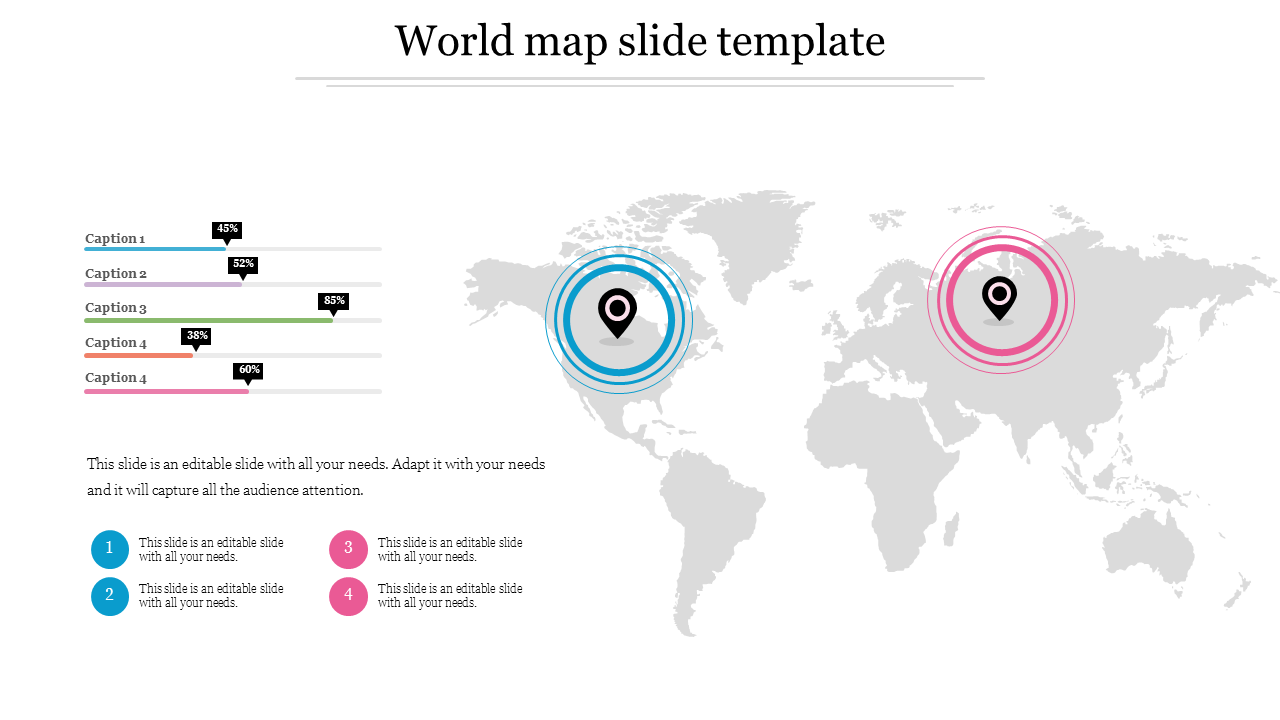 world map slide template